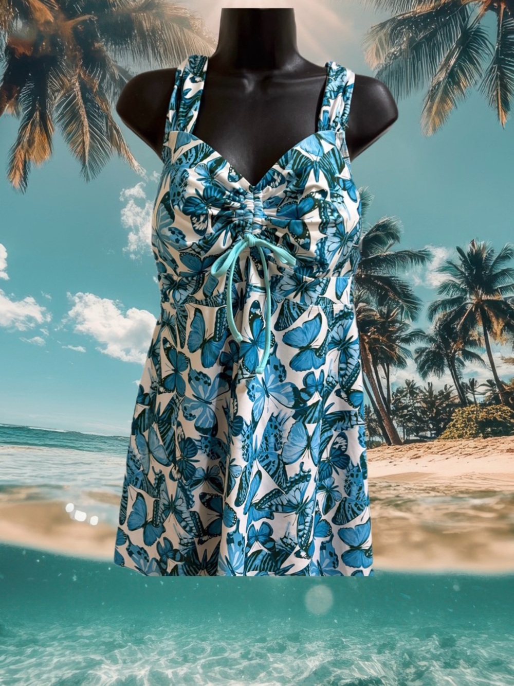 Blue Butterfly Swimdress - Tropical Print⭐️NEW⭐️